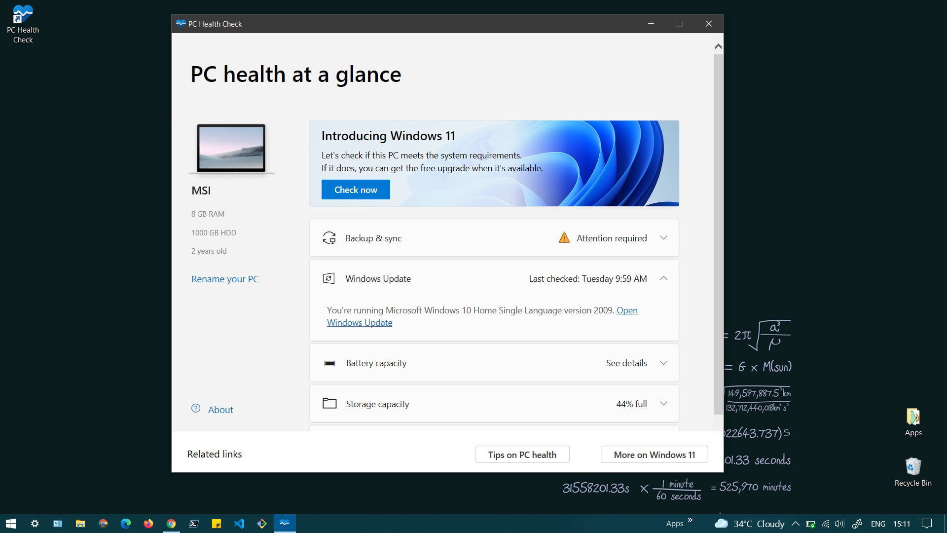 How to download pc health check app in windows 10